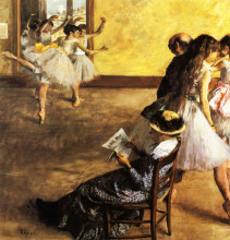 Картина "балетный класс, танцевальный зал" художника "дега эдгар"
