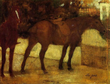 Репродукция картины "этюд лошадей" художника "дега эдгар"