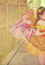 Репродукция картины "танцовщица у задника" художника "дега эдгар"