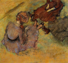 Картина "женщина сидит на траве" художника "дега эдгар"