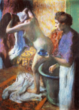 Картина "чашка чая (завтрак после купания)" художника "дега эдгар"