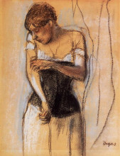 Копия картины "женщина дотрагивается до руки" художника "дега эдгар"