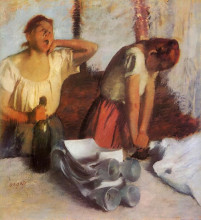 Репродукция картины "прачки гладят" художника "дега эдгар"