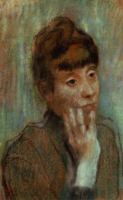 Репродукция картины "портрет женщины в зеленой блузе" художника "дега эдгар"