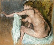 Копия картины "женщина вытирает руку" художника "дега эдгар"