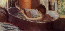 Копия картины "женщину в ванной моет ногу" художника "дега эдгар"