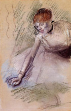 Репродукция картины "танцовщица в поклоне" художника "дега эдгар"