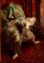 Копия картины "танцовщица в зеленой пачке" художника "дега эдгар"