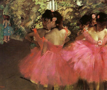 Репродукция картины "танцовщицы в розовом" художника "дега эдгар"