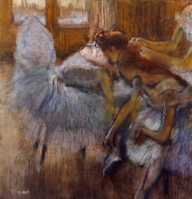 Репродукция картины "танцовщицы отдыхают" художника "дега эдгар"
