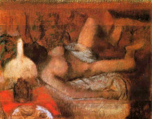 Копия картины "полулежащая обнаженная" художника "дега эдгар"