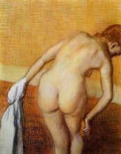 Картина "женщина принимает ванну" художника "дега эдгар"