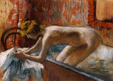 Картина "женщина выходит из ванной" художника "дега эдгар"