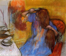 Копия картины "женщина расчесыват волосы" художника "дега эдгар"