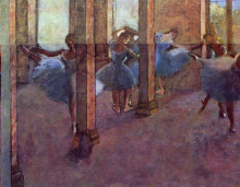 Репродукция картины "танцовщицы в фойе" художника "дега эдгар"