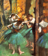 Копия картины "танцовщицы в розовом и зеленом" художника "дега эдгар"