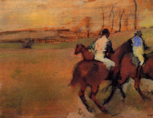Копия картины "лошади и жокеи" художника "дега эдгар"