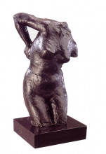 Копия картины "сидящая женщина вытирается" художника "дега эдгар"