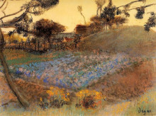 Репродукция картины "поле льна" художника "дега эдгар"