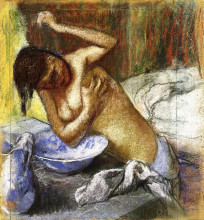 Картина "женщина моет грудь" художника "дега эдгар"