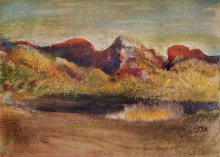 Репродукция картины "озеро и горы" художника "дега эдгар"