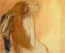 Картина "женщина расчесыват волосы" художника "дега эдгар"