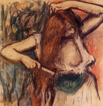 Картина "женщина расчесыват волосы" художника "дега эдгар"