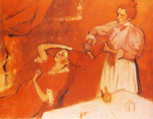 Копия картины "прическа" художника "дега эдгар"