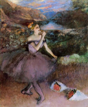 Репродукция картины "танцовщица с букетом" художника "дега эдгар"
