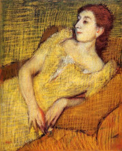 Копия картины "сидящая женщина" художника "дега эдгар"