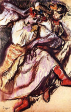Репродукция картины "две русские танцовщицы" художника "дега эдгар"