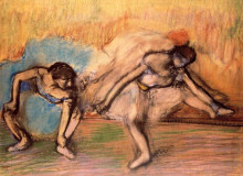 Копия картины "две танцовщицы отдыхают" художника "дега эдгар"