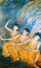 Репродукция картины "три танцовщицы" художника "дега эдгар"