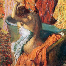 Репродукция картины "сидящая купальщица" художника "дега эдгар"