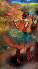 Картина "две танцовщицы в зеленых пачках" художника "дега эдгар"