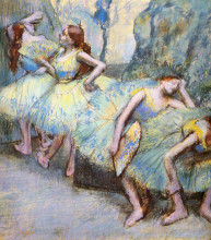 Репродукция картины "балерины за кулисами" художника "дега эдгар"