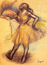 Картина "танцовщица с веером (этюд)" художника "дега эдгар"
