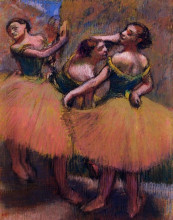 Картина "три танцовщицы в зеленых корсажах" художника "дега эдгар"