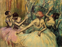 Копия картины "танцовщицы за кулисами" художника "дега эдгар"