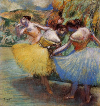 Картина "три танцовщицы" художника "дега эдгар"