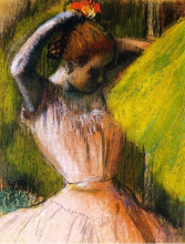Картина "танцовщица поправляет волосы" художника "дега эдгар"