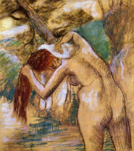 Копия картины "купальщица у воды" художника "дега эдгар"