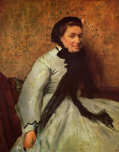 Копия картины "портрет дамы в сером" художника "дега эдгар"
