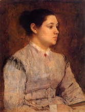 Репродукция картины "портрет молодой женщины" художника "дега эдгар"