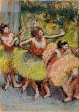 Репродукция картины "танцовщицы в зеленом и желтом" художника "дега эдгар"