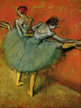Репродукция картины "танцовщицы у станка" художника "дега эдгар"