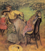 Репродукция картины "мадам алексис руар и ее дети" художника "дега эдгар"