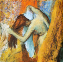 Репродукция картины "женщина за туалетом" художника "дега эдгар"