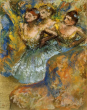 Картина "группа танцовщиц" художника "дега эдгар"