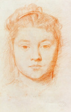 Репродукция картины "портрет женщины" художника "дега эдгар"